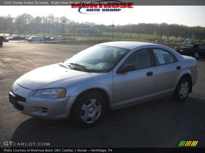 Bright Silver Metallic / Dark Slate Gray 2003 Dodge Stratus SE Sedan