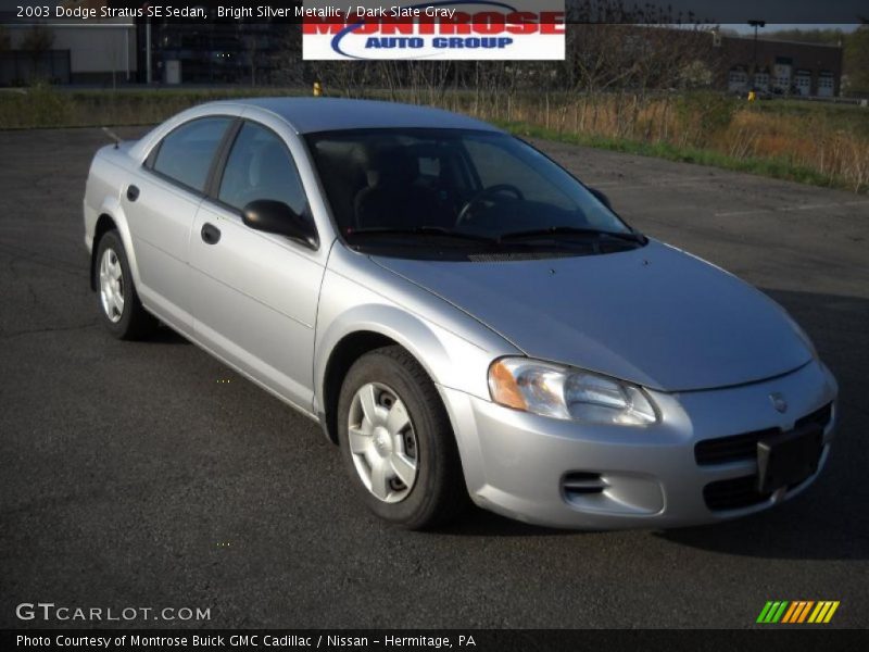 Bright Silver Metallic / Dark Slate Gray 2003 Dodge Stratus SE Sedan