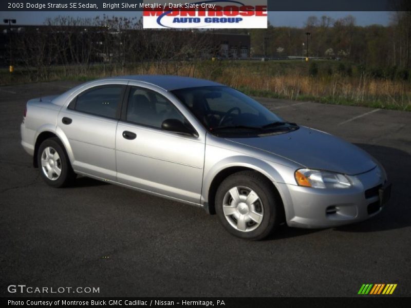 Bright Silver Metallic / Dark Slate Gray 2003 Dodge Stratus SE Sedan