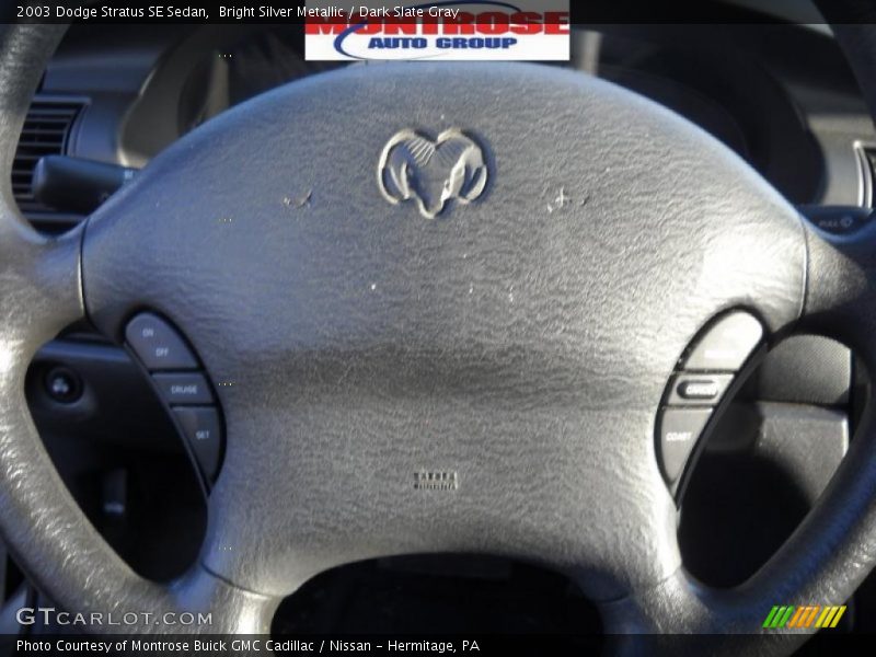 Bright Silver Metallic / Dark Slate Gray 2003 Dodge Stratus SE Sedan