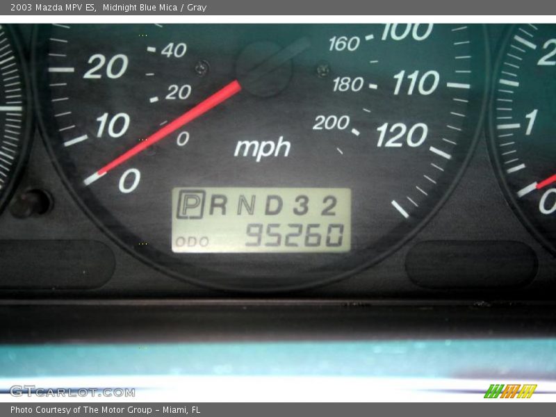 Midnight Blue Mica / Gray 2003 Mazda MPV ES