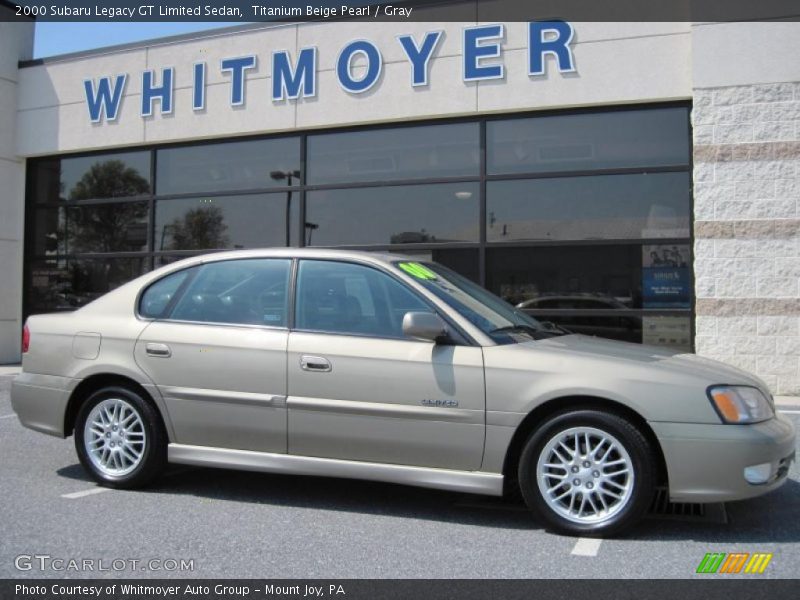 Titanium Beige Pearl / Gray 2000 Subaru Legacy GT Limited Sedan