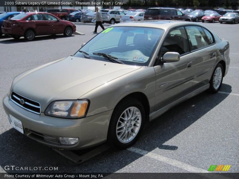 Titanium Beige Pearl / Gray 2000 Subaru Legacy GT Limited Sedan