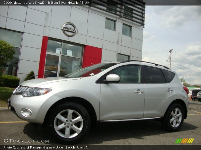 Brilliant Silver Metallic / Black 2009 Nissan Murano S AWD