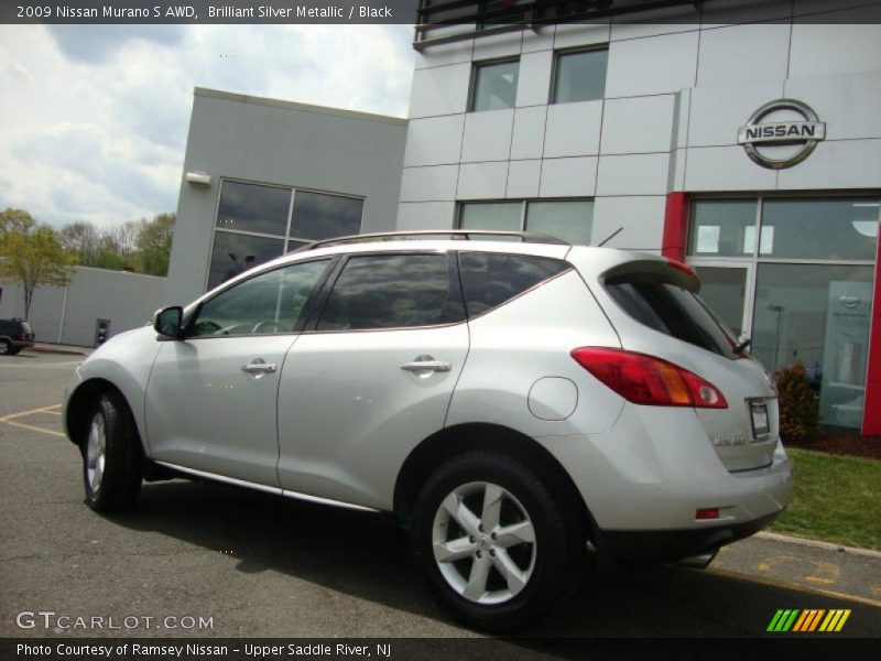 Brilliant Silver Metallic / Black 2009 Nissan Murano S AWD