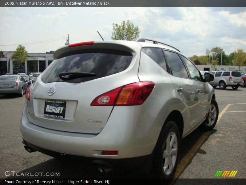 Brilliant Silver Metallic / Black 2009 Nissan Murano S AWD