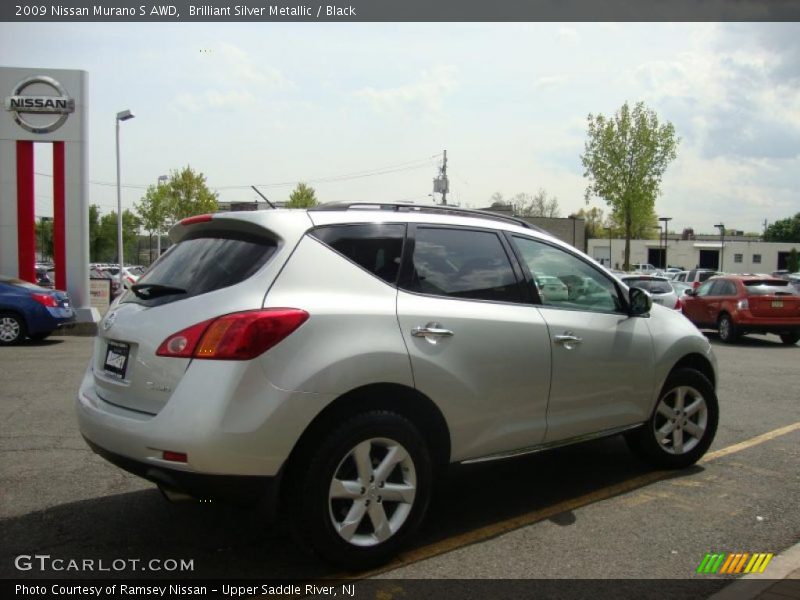 Brilliant Silver Metallic / Black 2009 Nissan Murano S AWD