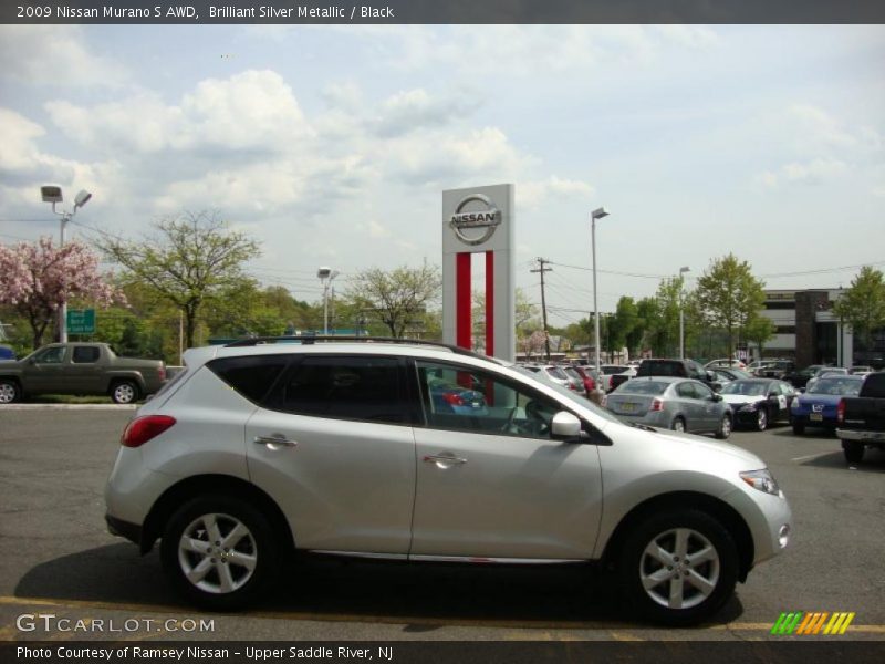 Brilliant Silver Metallic / Black 2009 Nissan Murano S AWD