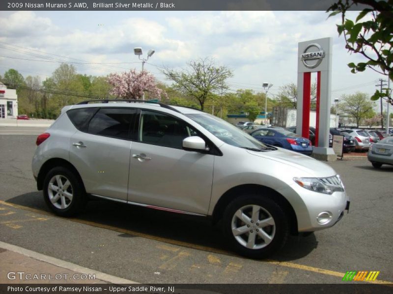 Brilliant Silver Metallic / Black 2009 Nissan Murano S AWD