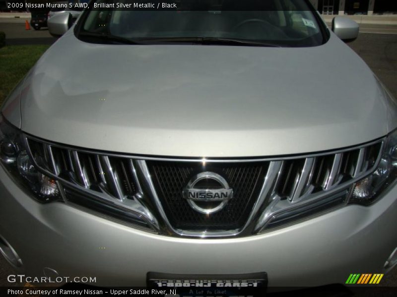 Brilliant Silver Metallic / Black 2009 Nissan Murano S AWD