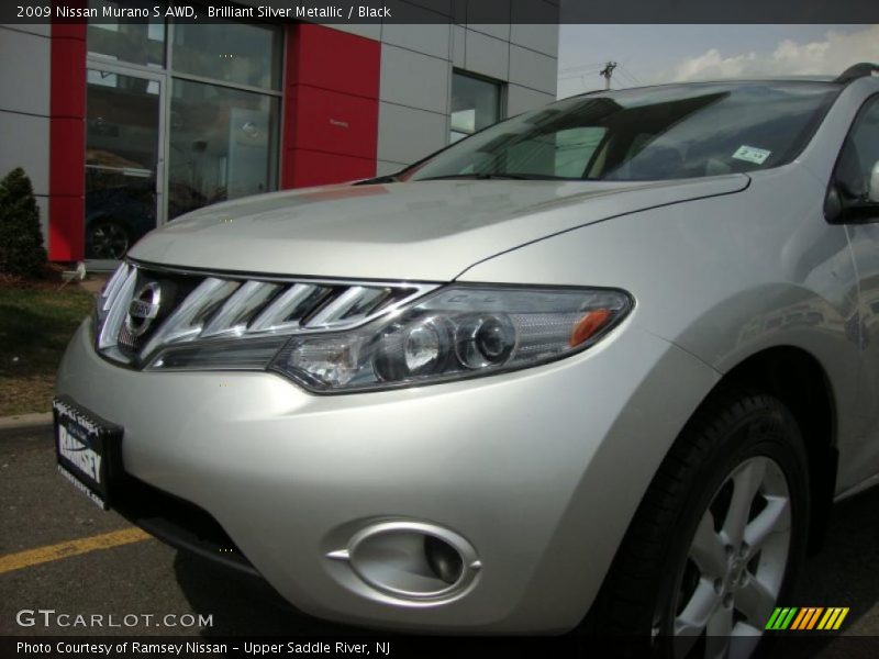 Brilliant Silver Metallic / Black 2009 Nissan Murano S AWD