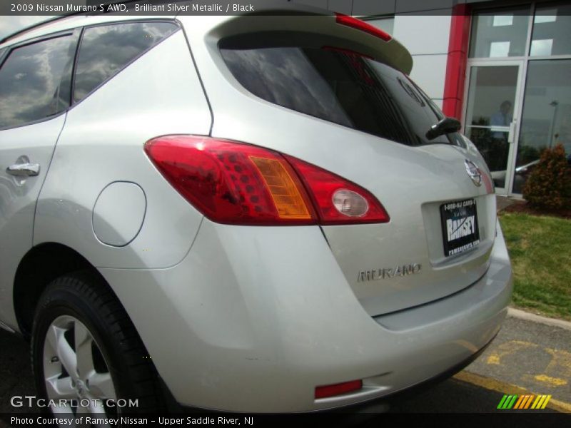 Brilliant Silver Metallic / Black 2009 Nissan Murano S AWD
