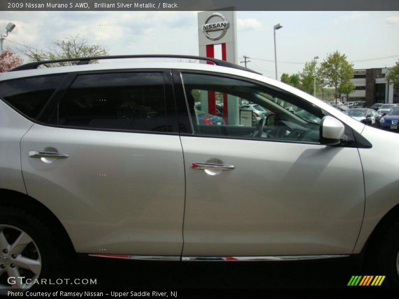 Brilliant Silver Metallic / Black 2009 Nissan Murano S AWD