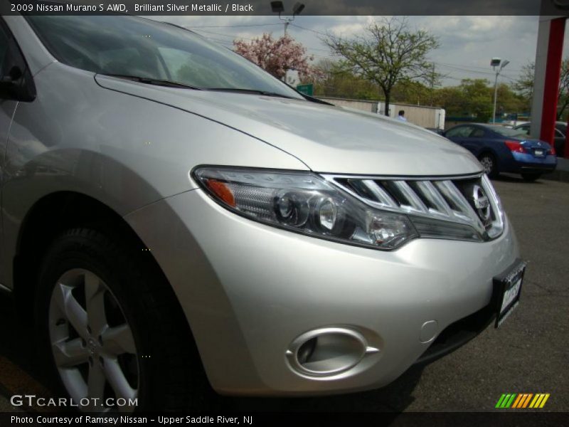 Brilliant Silver Metallic / Black 2009 Nissan Murano S AWD