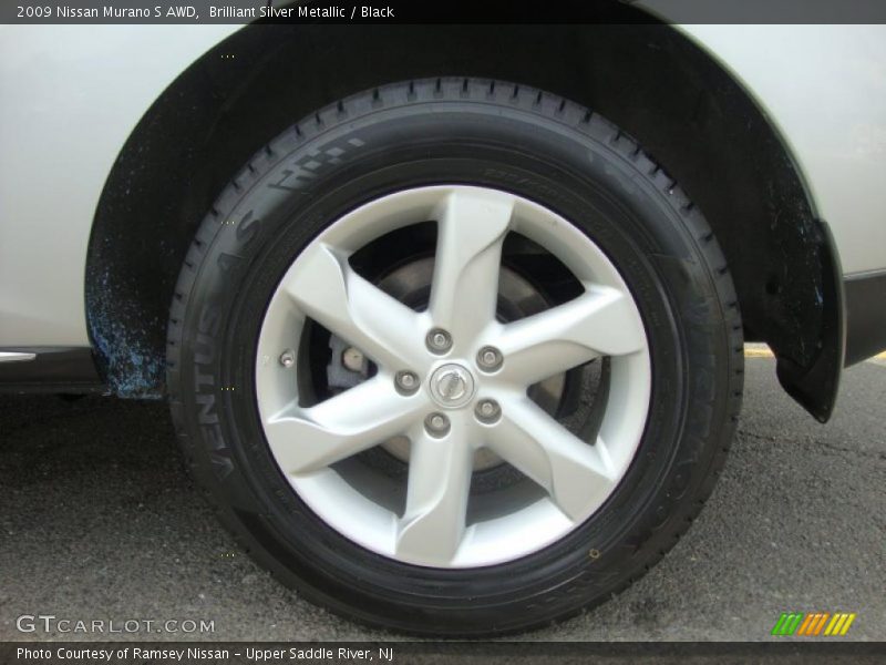 Brilliant Silver Metallic / Black 2009 Nissan Murano S AWD