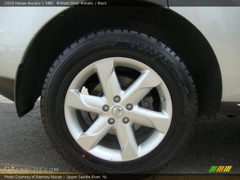 Brilliant Silver Metallic / Black 2009 Nissan Murano S AWD
