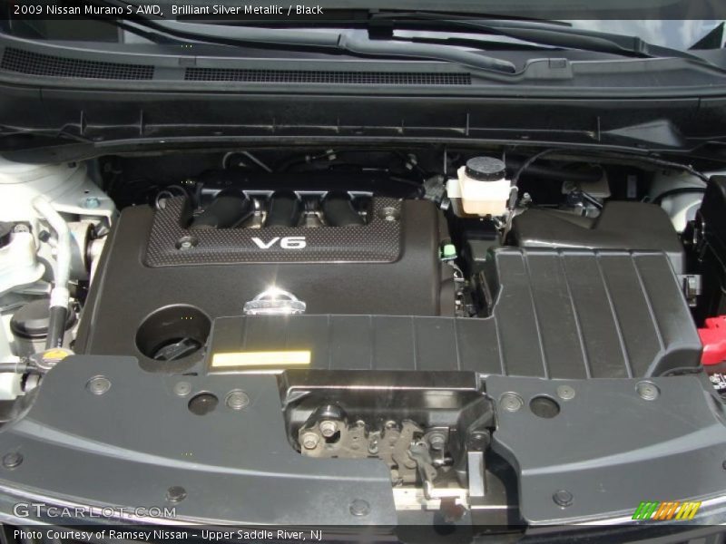 Brilliant Silver Metallic / Black 2009 Nissan Murano S AWD
