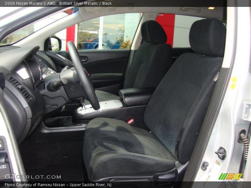 Brilliant Silver Metallic / Black 2009 Nissan Murano S AWD