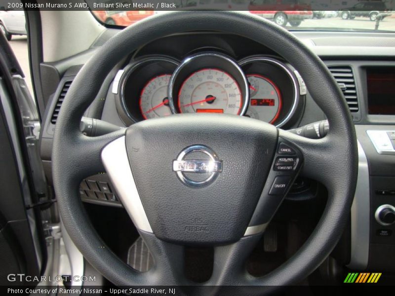Brilliant Silver Metallic / Black 2009 Nissan Murano S AWD