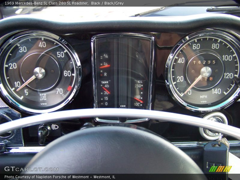 Black / Black/Grey 1969 Mercedes-Benz SL Class 280 SL Roadster