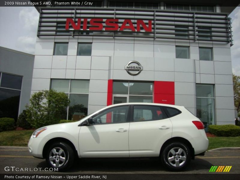 Phantom White / Gray 2009 Nissan Rogue S AWD
