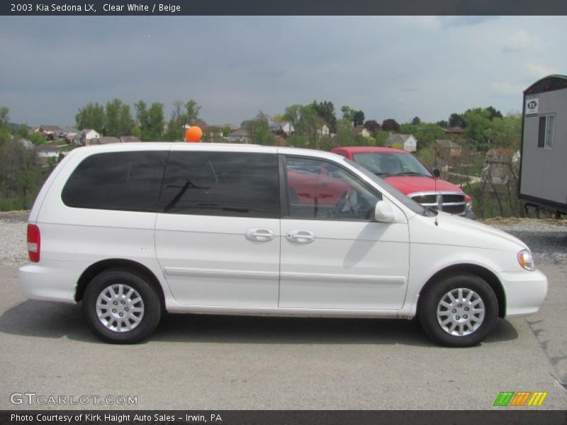 Clear White / Beige 2003 Kia Sedona LX