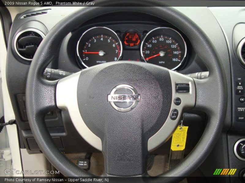 Phantom White / Gray 2009 Nissan Rogue S AWD