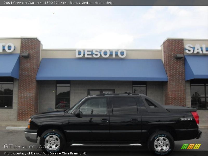 Black / Medium Neutral Beige 2004 Chevrolet Avalanche 1500 Z71 4x4