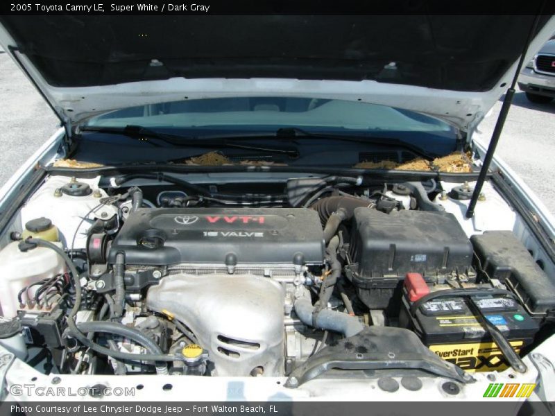 Super White / Dark Gray 2005 Toyota Camry LE