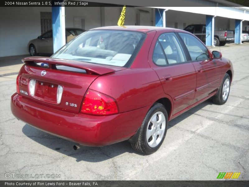 Inferno Red / Sage 2004 Nissan Sentra 1.8 S