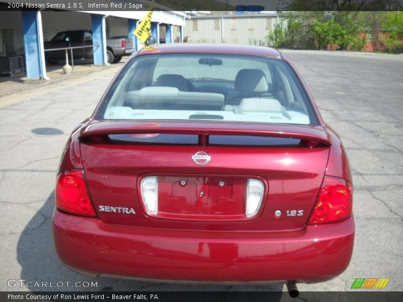 Inferno Red / Sage 2004 Nissan Sentra 1.8 S