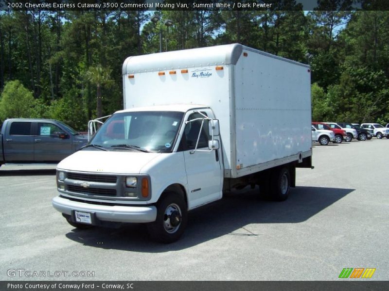 Summit White / Dark Pewter 2002 Chevrolet Express Cutaway 3500 Commercial Moving Van