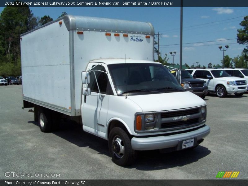 Summit White / Dark Pewter 2002 Chevrolet Express Cutaway 3500 Commercial Moving Van