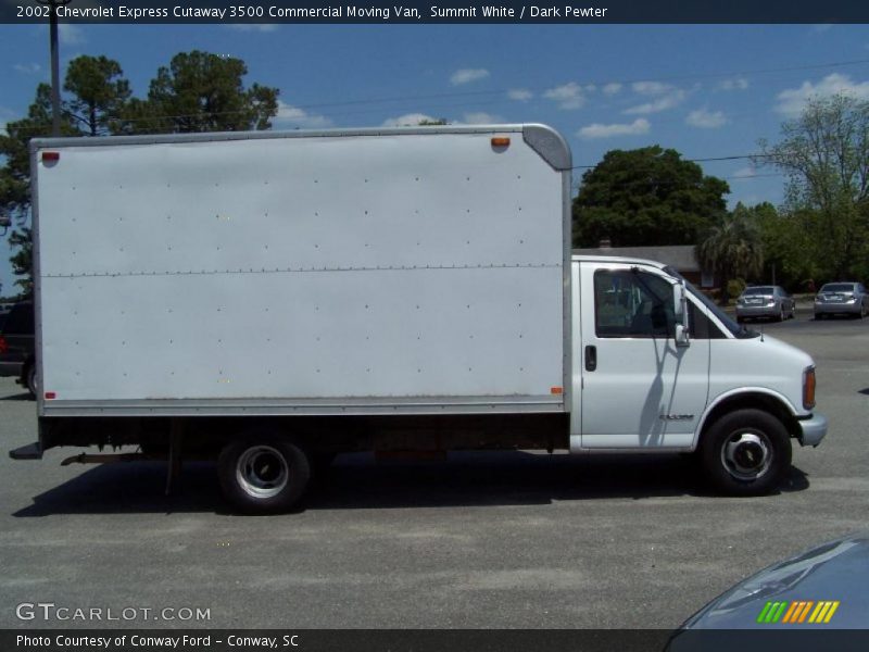 Summit White / Dark Pewter 2002 Chevrolet Express Cutaway 3500 Commercial Moving Van