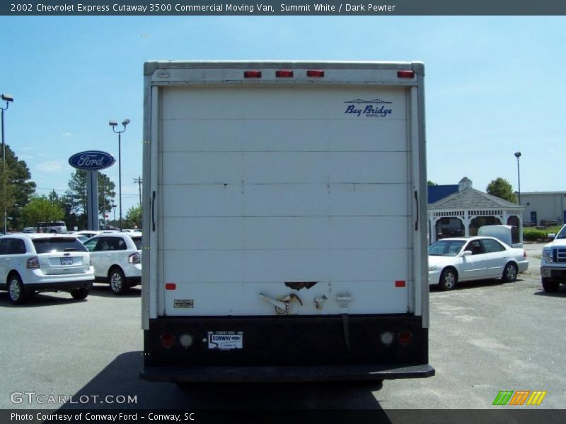 Summit White / Dark Pewter 2002 Chevrolet Express Cutaway 3500 Commercial Moving Van