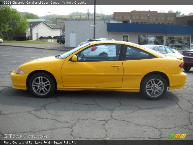 Yellow / Graphite 2002 Chevrolet Cavalier LS Sport Coupe