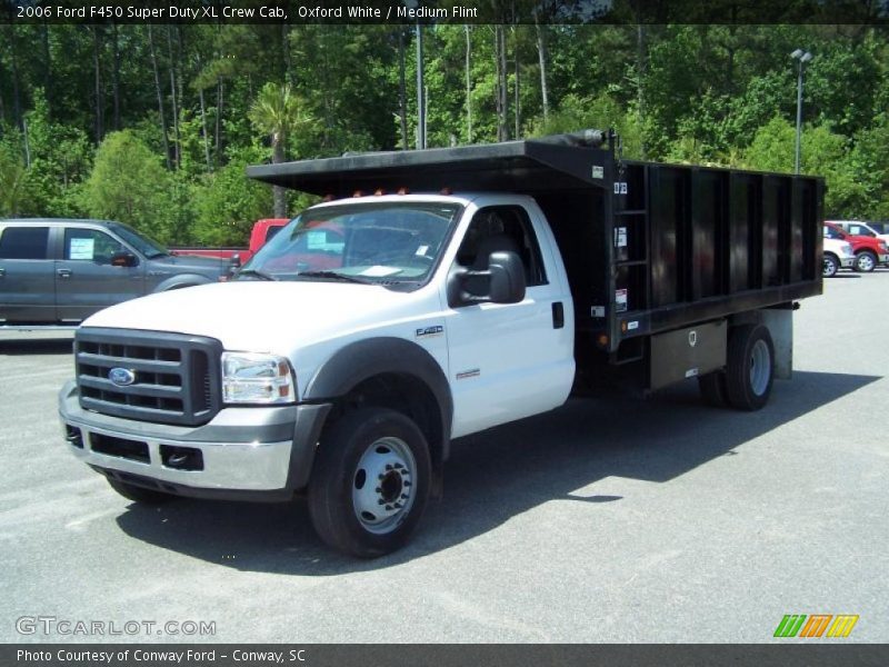 Oxford White / Medium Flint 2006 Ford F450 Super Duty XL Crew Cab