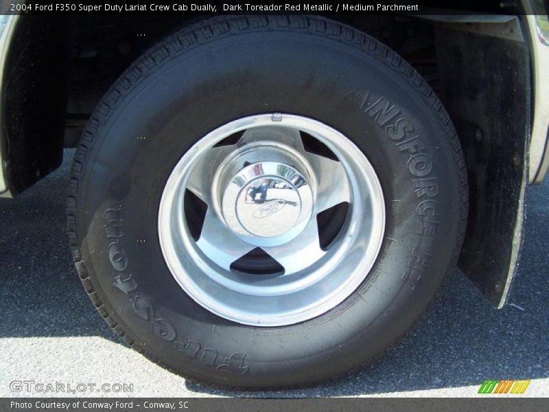 Dark Toreador Red Metallic / Medium Parchment 2004 Ford F350 Super Duty Lariat Crew Cab Dually