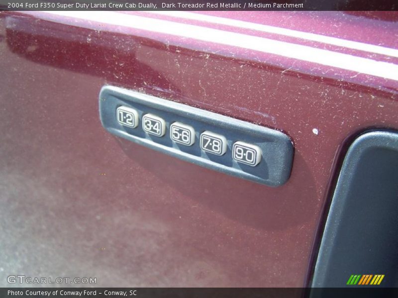 Dark Toreador Red Metallic / Medium Parchment 2004 Ford F350 Super Duty Lariat Crew Cab Dually
