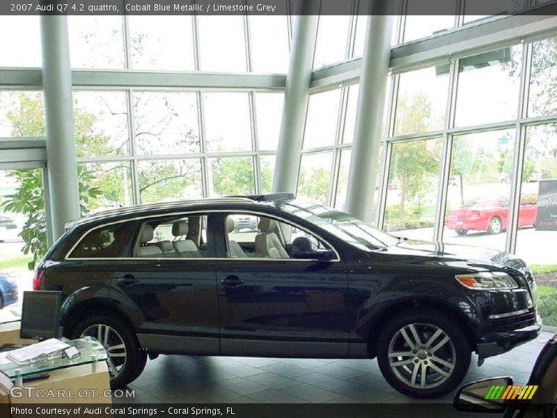 Cobalt Blue Metallic / Limestone Grey 2007 Audi Q7 4.2 quattro