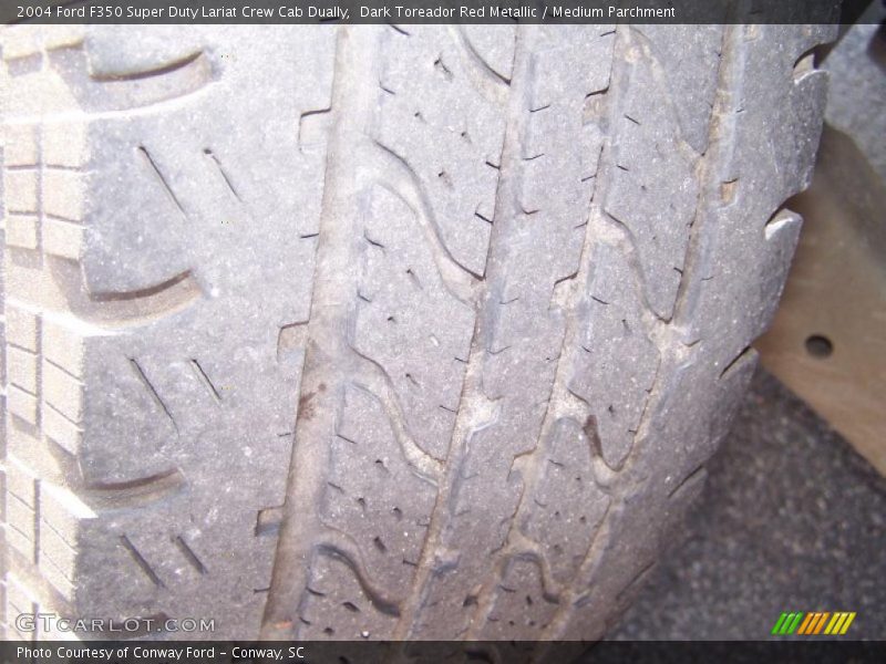 Dark Toreador Red Metallic / Medium Parchment 2004 Ford F350 Super Duty Lariat Crew Cab Dually