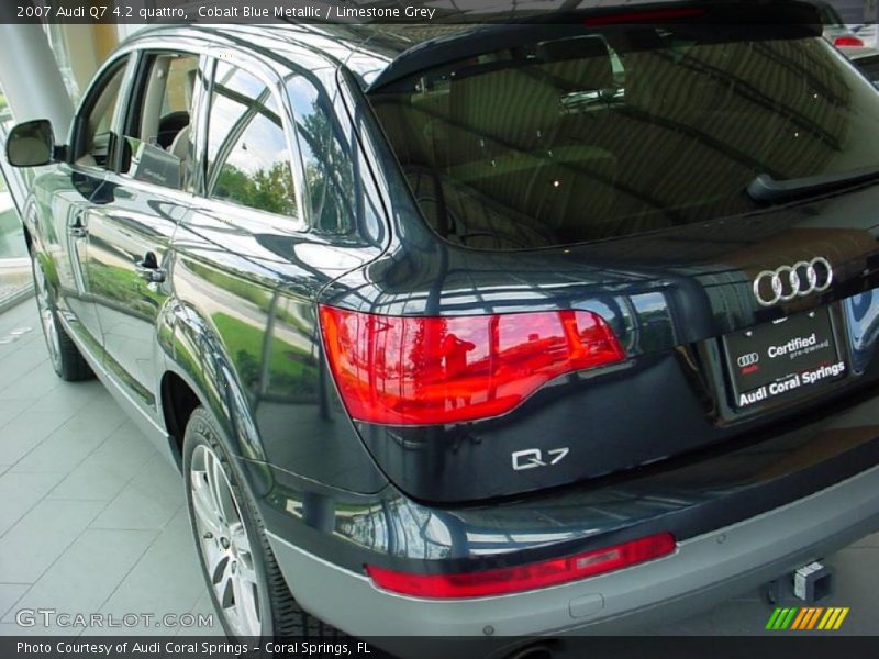 Cobalt Blue Metallic / Limestone Grey 2007 Audi Q7 4.2 quattro