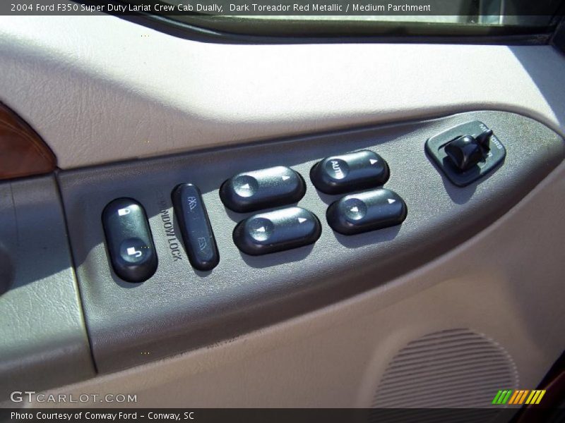 Dark Toreador Red Metallic / Medium Parchment 2004 Ford F350 Super Duty Lariat Crew Cab Dually