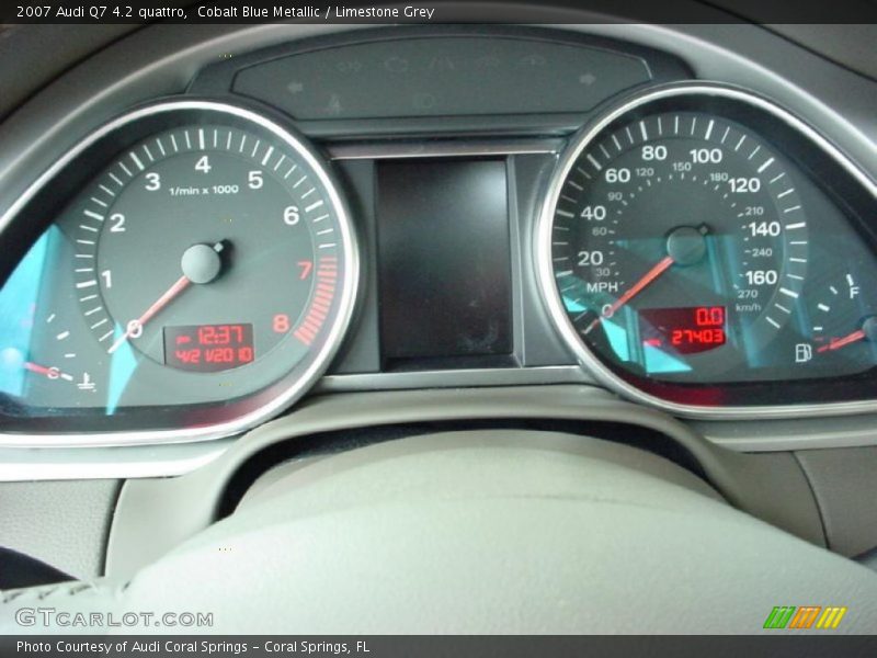 Cobalt Blue Metallic / Limestone Grey 2007 Audi Q7 4.2 quattro