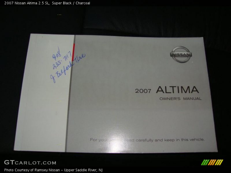 Super Black / Charcoal 2007 Nissan Altima 2.5 SL