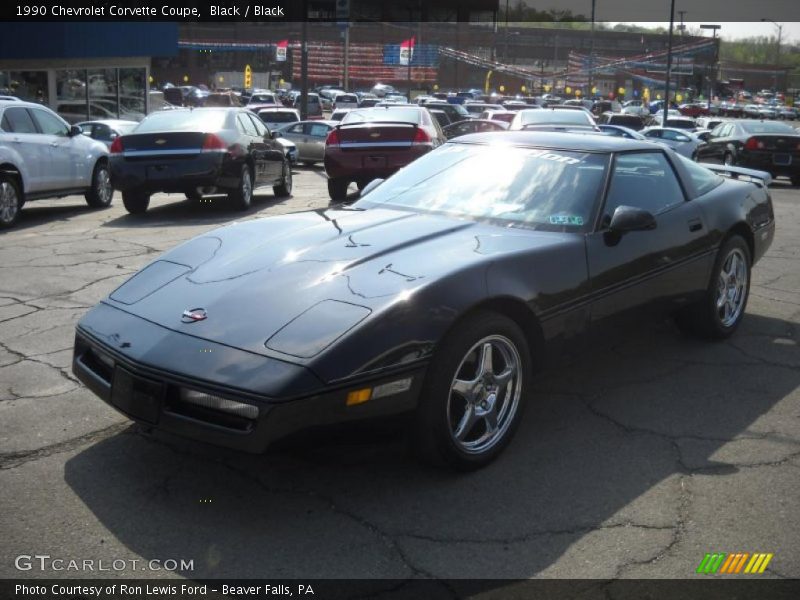 Black / Black 1990 Chevrolet Corvette Coupe