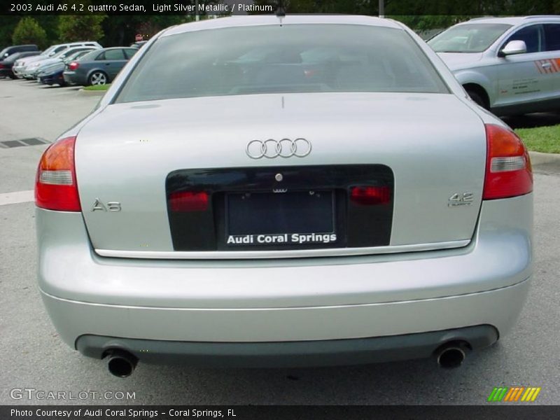 Light Silver Metallic / Platinum 2003 Audi A6 4.2 quattro Sedan