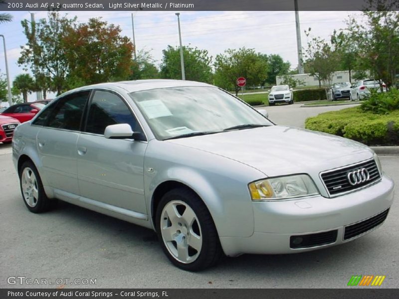 Light Silver Metallic / Platinum 2003 Audi A6 4.2 quattro Sedan
