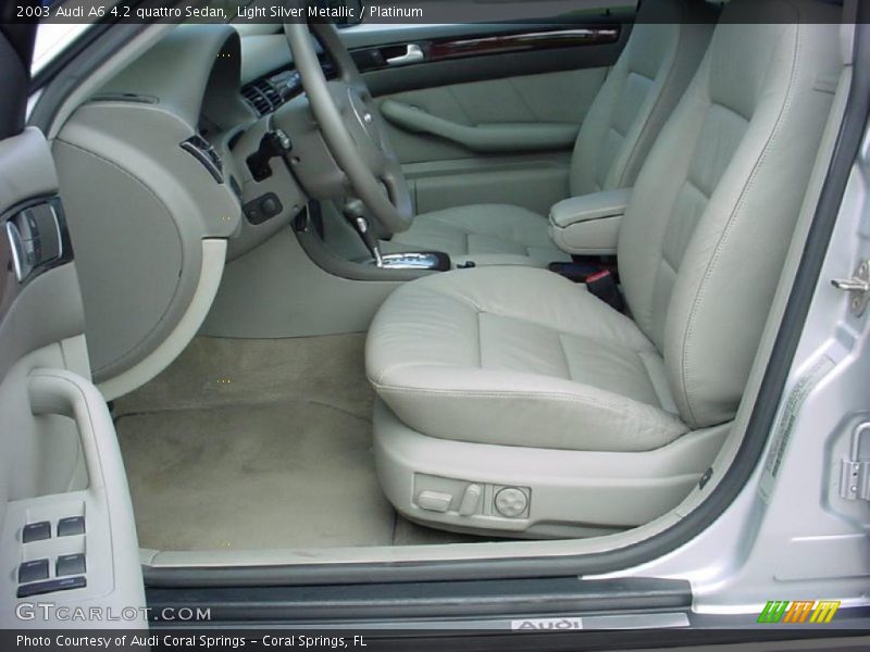 Light Silver Metallic / Platinum 2003 Audi A6 4.2 quattro Sedan
