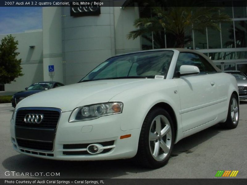 Ibis White / Beige 2007 Audi A4 3.2 quattro Cabriolet